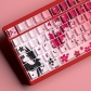 Sakura 104+24 Cherry Profile PBT Dye-subbed Doubleshot Backlit Keycaps Set Side Legends for Mechanical Keyboard